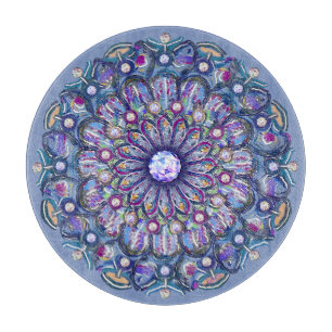 Blue Rosace Cutting Board