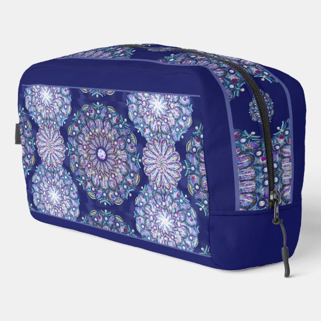 Blue Rosace Dopp Kit (Right Corner)