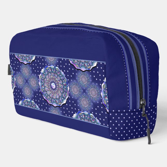 Blue Rosace Dopp Kit (Right Corner)