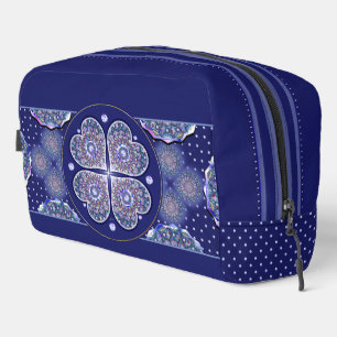 Blue Rosace Dopp Kit
