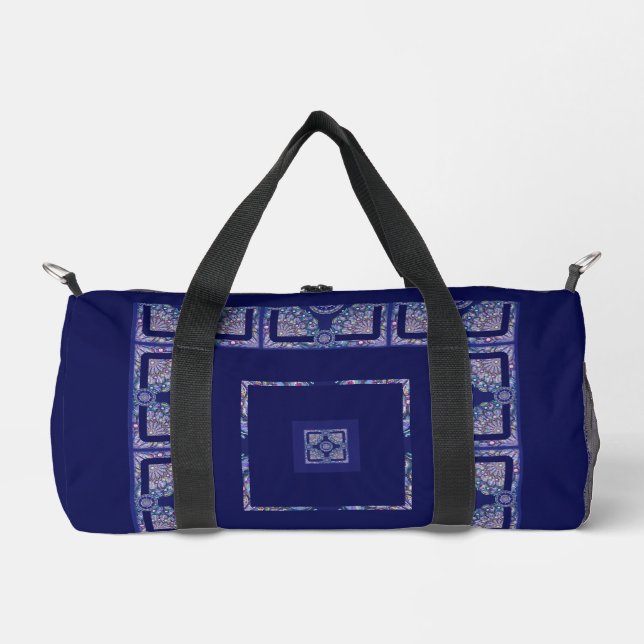 Blue Rosace Duffle Bag (Front)