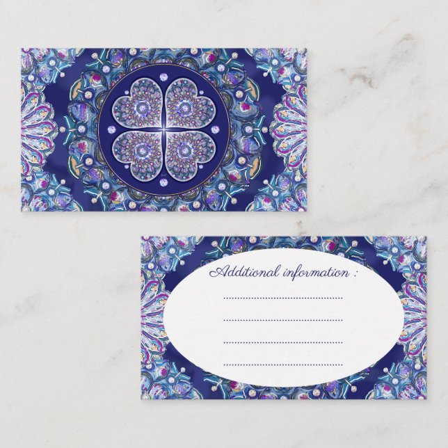 Blue Rosace Enclosure Card (Front/Back)