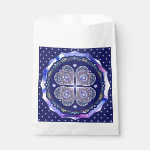 Blue Rosace Favour Bags