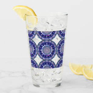 Blue Rosace Glass