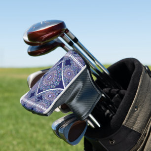 Blue Rosace Golf Head Cover