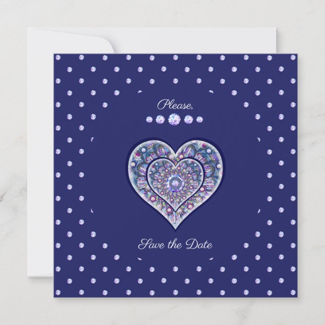 Blue Rosace Holiday Card (Front)