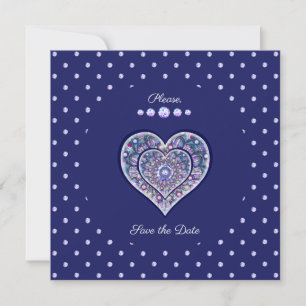 Blue Rosace Holiday Card