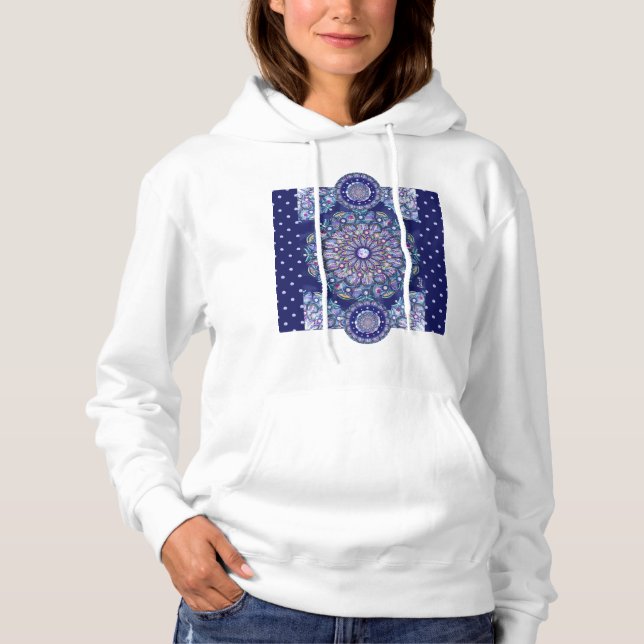 Blue Rosace  Hoodie (Front)
