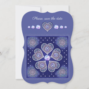 Blue Rosace Invitation