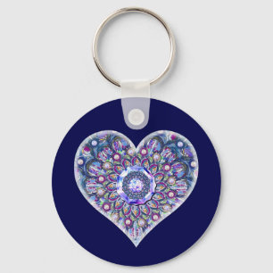 Blue Rosace Key Ring
