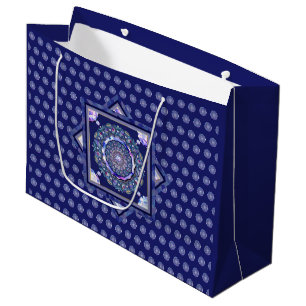 Blue Rosace Large Gift Bag