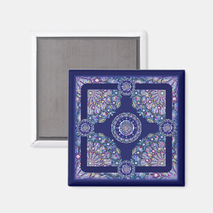 Blue Rosace Magnet