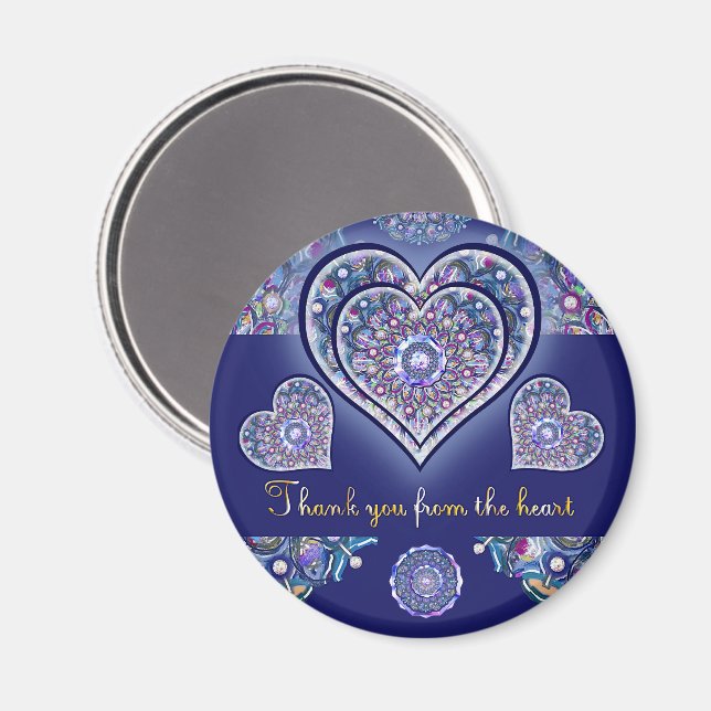 Blue Rosace Magnet (Front/Back)