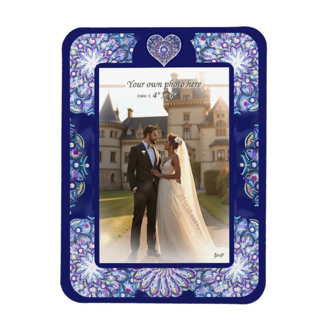 Blue Rosace Magnet (Vertical)