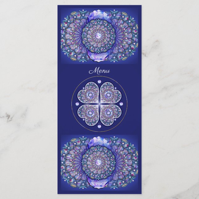 Blue Rosace Menu (Back)