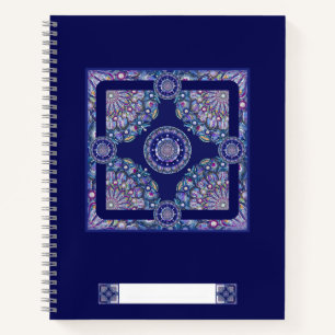 Blue Rosace Notebook