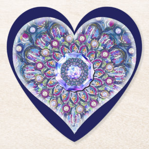 Blue Rosace Paper Coaster