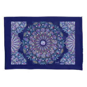 Blue Rosace Pillowcase
