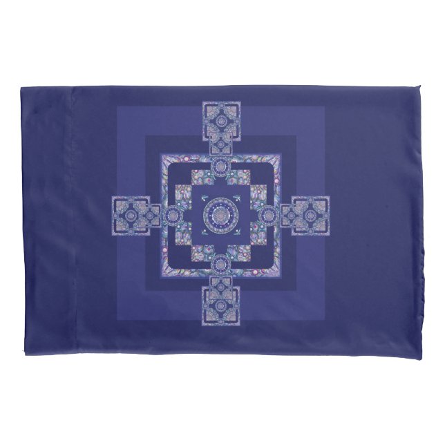 Blue Rosace Pillowcase (Front)