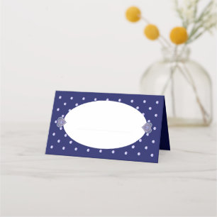 Blue Rosace Place Card