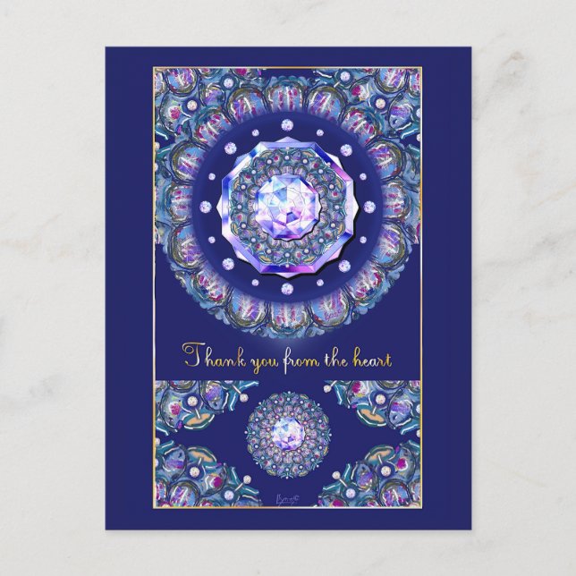 Blue Rosace Postcard (Front)