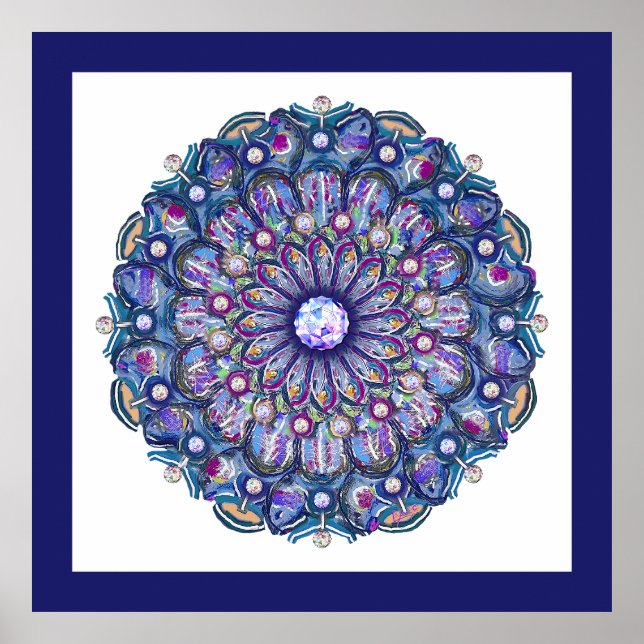 Blue Rosace  Poster (Front)