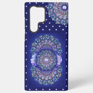 Blue rosace samsung galaxy case