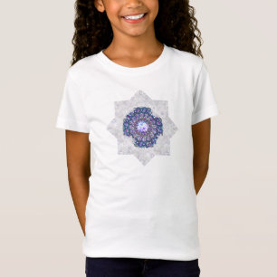 Blue rosace & snowflake T-Shirt
