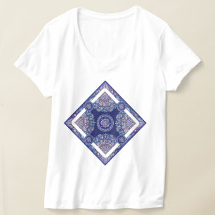 Blue Rosace  T-Shirt