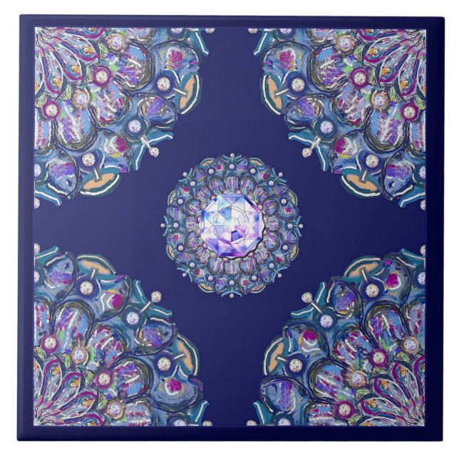 blue rosace tile (Front)