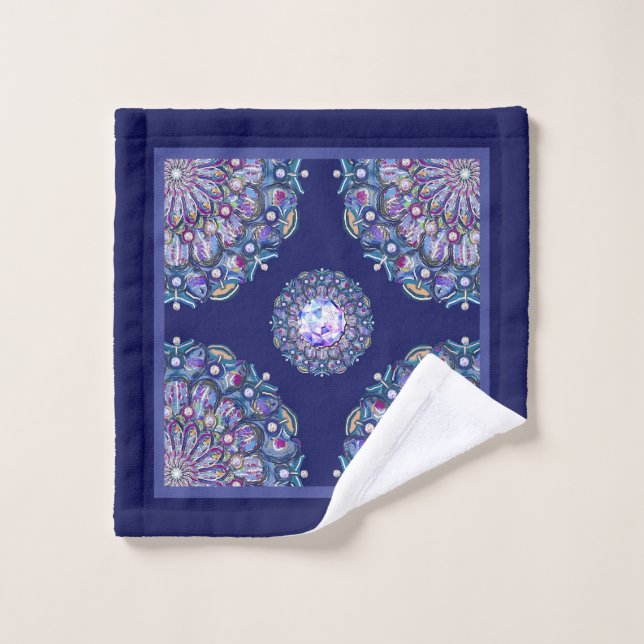 Blue Rosace Wash Cloth (Wash Cloth)