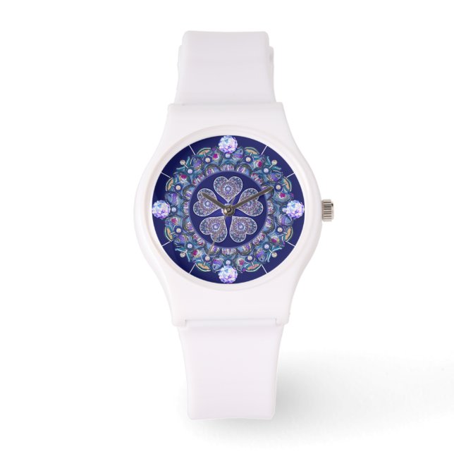 Blue Rosace Watch (Front)