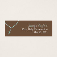 Blue Rosary Small Tag