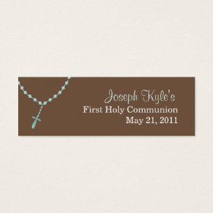 Blue Rosary Small Tag