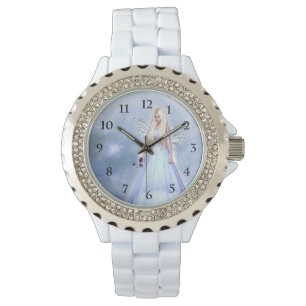 Blue rose angel watch