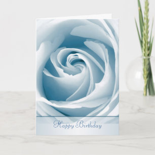 Blue rose birthday Card