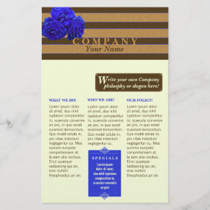 Blue Rose & Bronze - Product/Service Flyer