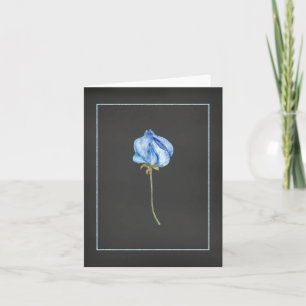 Blue Rose Bud Notecard