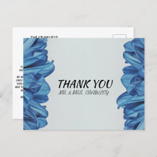 blue rose classic -Blue Petaled Flower Postcard