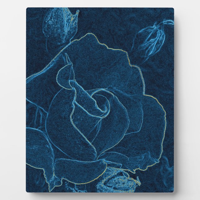 blue rose contour plaque (Front)