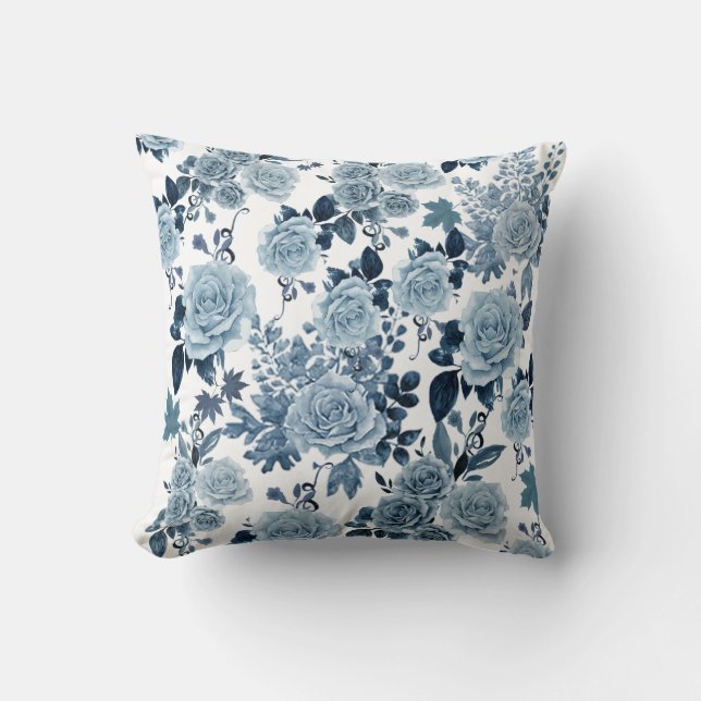Blue rose cushion (Front)