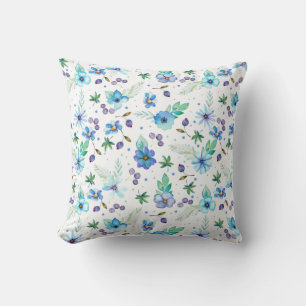 Blue rose cushion