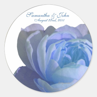Blue Rose Custom Wedding Envelope Seals