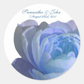 Blue Rose Custom Wedding Envelope Seals