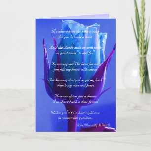 Blue Rose Delight Will You Be My Bridesmaid Invitation