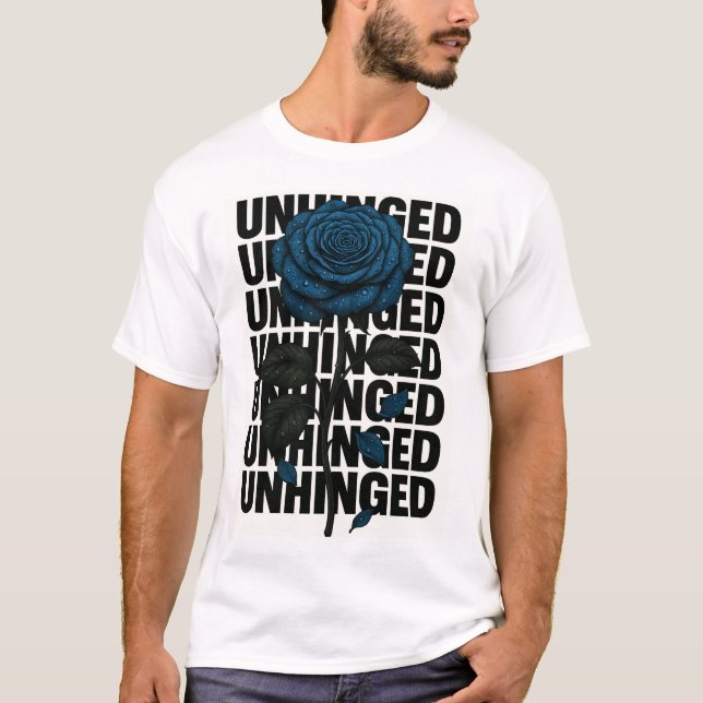 Blue rose designer T-Shirt (Front)