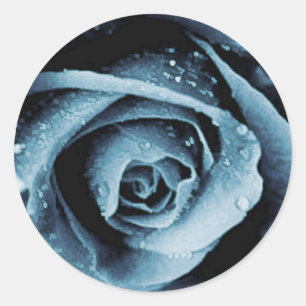 Blue Rose Envelope Seal Stickers