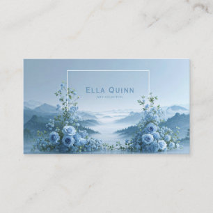 Blue Rose Floral and Misty Mountain Valley Business Card