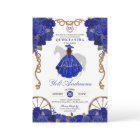 Blue Rose Floral Western Charra Quinceañera