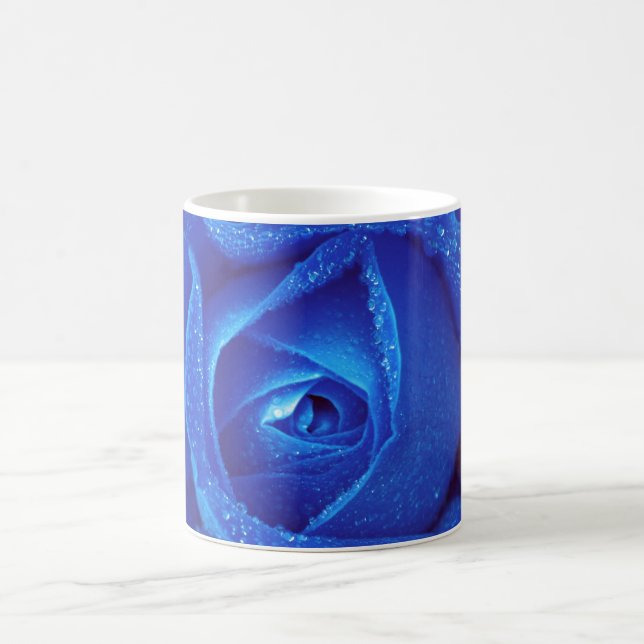 Blue rose flower  coffee mug (Center)